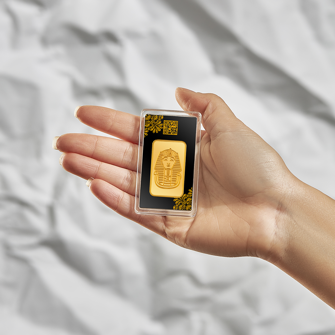 24k Pharaonic - King Tutankhamun Yellow Gold Ingot - 1 Ounce – 31.10 Gm