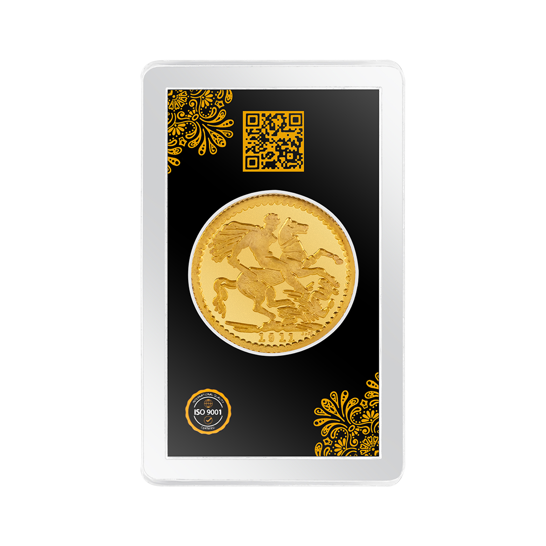 21k Fifth King George Yellow Quarter Gold Pound - 2 Gm – MBGoldStore