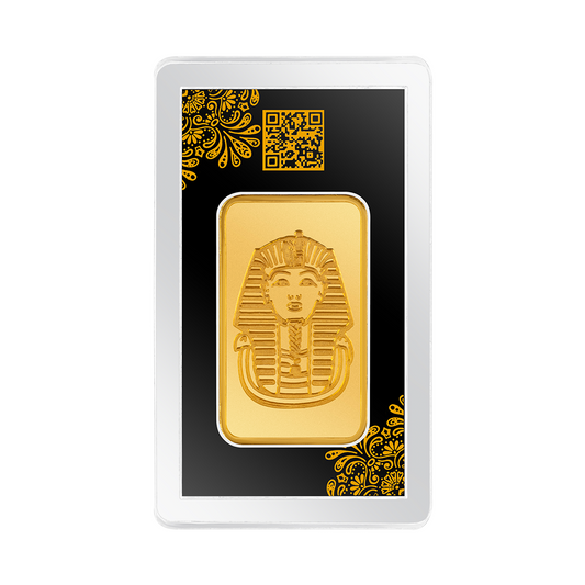24k Pharaonic - King Tutankhamun Yellow Gold Ingot - 1 Ounce – 31.10 Gm