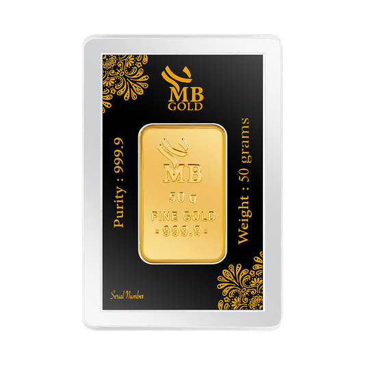MB Gold 50 Gm Gold Bar