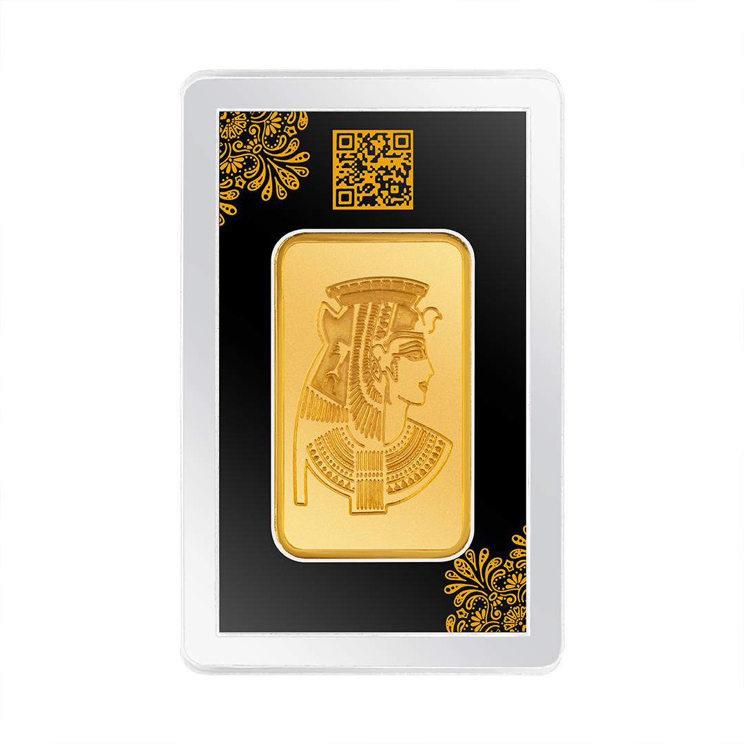 24k Pharaonic - Queen Cleopatra Gold Ingot - 50 Gm