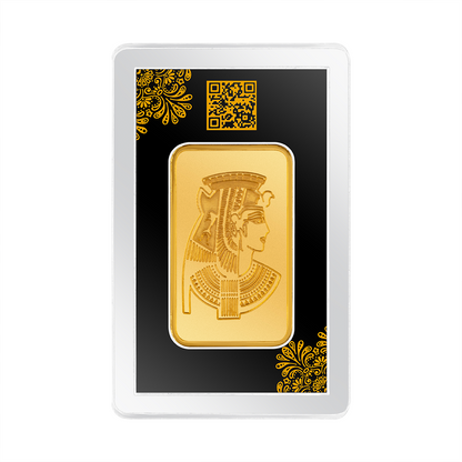 24k Pharaonic - Queen Cleopatra Gold Ingot - 50 Gm