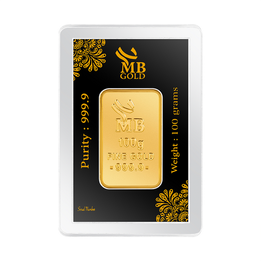 MB Gold 100 Gm Gold Bar